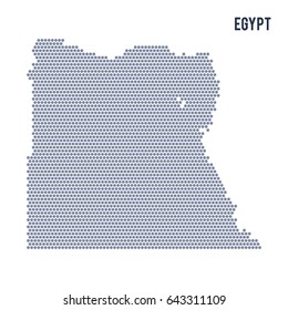 Vector hexagon map of Egypt . Business space in the country