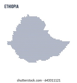 Vector hexagon map of Ethiopia . Business space in the country