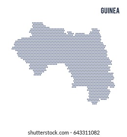 Vector hexagon map of Guinea . Business space in the country
