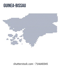 Vector hexagon map of Guinea-Bissau . Business space in the country.