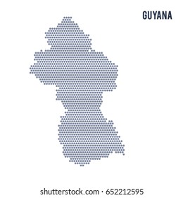 Vector hexagon map of Guyana . Business space illustration of the country.