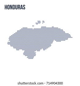 Vector hexagon map of Honduras . Business space in the country.