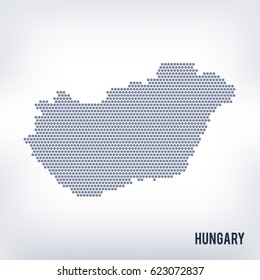 Vector hexagon map of Hungary . Business space in the country