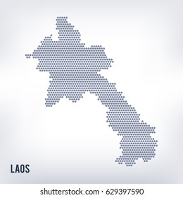 Vector hexagon map of Laos . Business space in the country