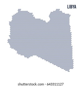 Vector hexagon map of Libya . Business space in the country