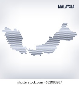 Vector hexagon map of Malaysia . Business space in the country