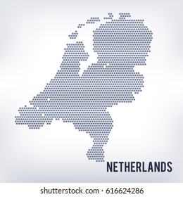 Vector Hexagon Map Of Netherlands