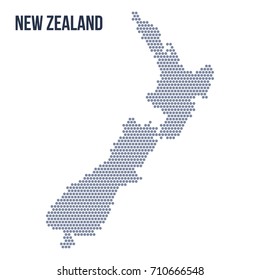 Vector hexagon map of New Zealand . Business space in the country.