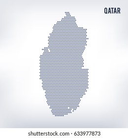 Vector hexagon map of Qatar . Business space in the country