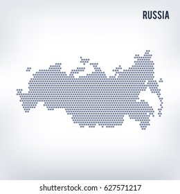 Vector hexagon map of Russia . Business space in the country