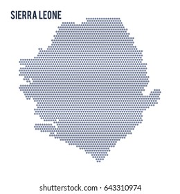 Vector hexagon map of Sierra Leone. Business space in the country