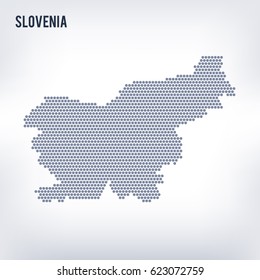 Vector hexagon map of Slovenia . Business space in the country