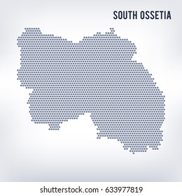 Vector hexagon map of South Ossetia. Business space in the country