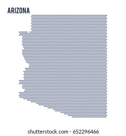 Vector hexagon map of State of Arizona . Business space illustration of the state .