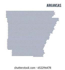 Vector hexagon map of State of Arkansas . Business space illustration of the state .