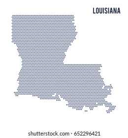 Vector hexagon map of State of Louisiana . Business space illustration of the state .