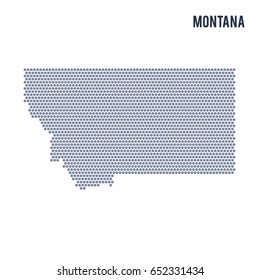 Vector hexagon map of State of Montana . Business space illustration of the state .