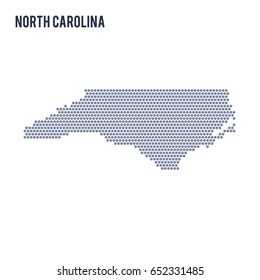 Vector hexagon map of State of North Carolina . Business space illustration of the state .