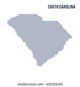 Vector hexagon map of State of South Carolina . Business space illustration of the state .