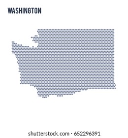 Vector hexagon map of State of Washington . Business space illustration of the state .