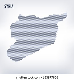 Vector hexagon map of Syria . Business space in the country