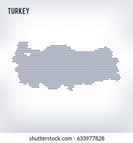 Vector hexagon map of Turkey . Business space in the country