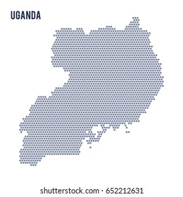Vector hexagon map of Uganda . Business space in the country