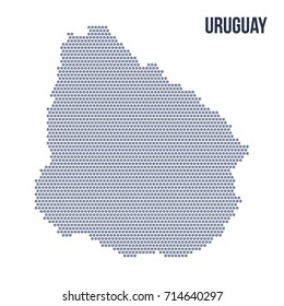 Vector hexagon map of Uruguay . Business space in the country.