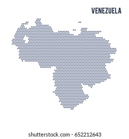 Vector hexagon map of Venezuela . Venezuela space illustration of the country.
