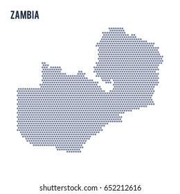 Vector hexagon map of Zambia . Business space in the country