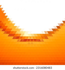 Vector hexagon pattern. Geometric abstract background with simple orange triangle elements. Medical, technology or science design.