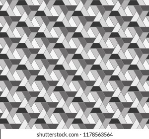 Vector hexagon seamless pattern. Modern stylish texture with trellis. Repeating geometric triangular grid. Vector and illustration