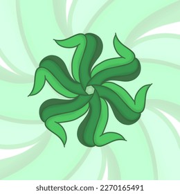 Vector of hexagon shaped seaweed