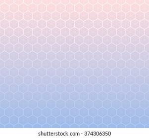 Vector hexagon Spring background. Honeycomb inspired Abstract geometric Background of hexagons and triangles in 2016 colors. Abstract pattern. Pastel backdrop. Flow of colors. Vector Regular Texture.
