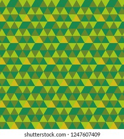 Vector hexagon from triangles seamless pattern. Repeating geometric triangular grid. Colorful gradient mosaic backdrop. Geometric hipster triangular background, vector