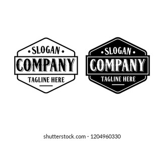 Vector Hexagon Vintage Retro Logo Design Inspiration