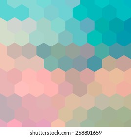 Vector hexagonal background. Colorful geometric background