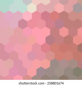 Vector hexagonal background. Colorful geometric background