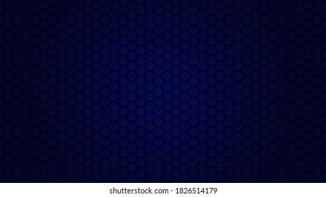 Image vectorielle arrière-plan hexagonal en couleur bleu foncé avec dégradé. Cellules hexagonales