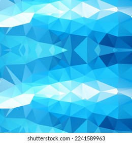 vector hexagonal background with ice blue shades