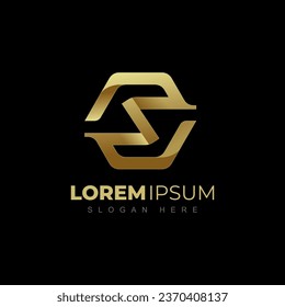 vector hexagonal logo and initials n, s, and z