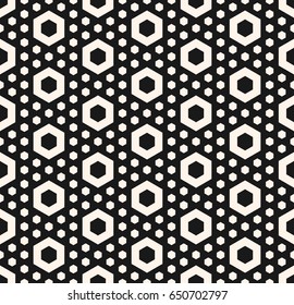 Vector hexagonal texture, geometric seamless pattern with perforated hexagon shapes, simple figures. Abstract endless background. Stylish dark design element for prints, fabric, decoration, covers