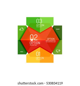 Plantillas de diagrama de infografía de hexagones vectoriales