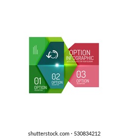 Vector hexagone infographic diagram templates