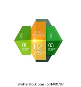 Vector hexagone infographic diagram templates