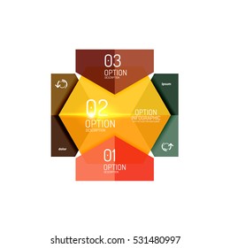 Vector hexagone infographic diagram templates