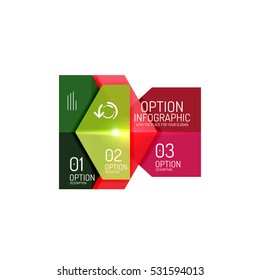Plantillas de diagrama de infografía de hexagones vectoriales