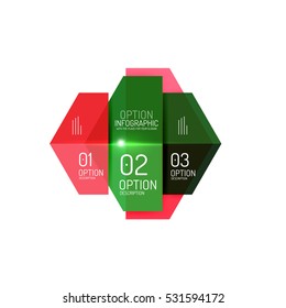 Vector hexagone infographic diagram templates