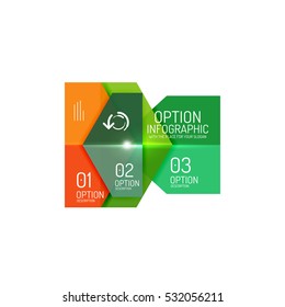 Vector hexagone infographic diagram templates