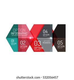 Vector hexagone infographic diagram templates